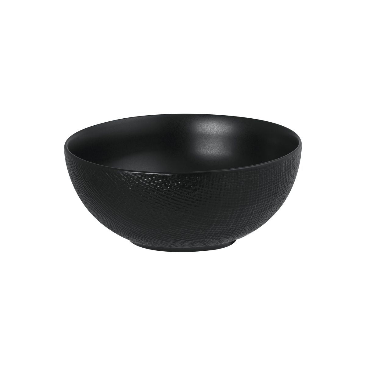 ROUND BOWL-190mm , MATT BLACK from Luzerne. Textured, made out of Ceramic and sold in boxes of 4. Hospitality quality at wholesale price with The Flying Fork!