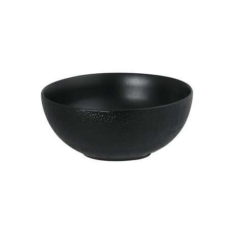 ROUND BOWL-190mm , MATT BLACK from Luzerne. Textured, made out of Ceramic and sold in boxes of 4. Hospitality quality at wholesale price with The Flying Fork!