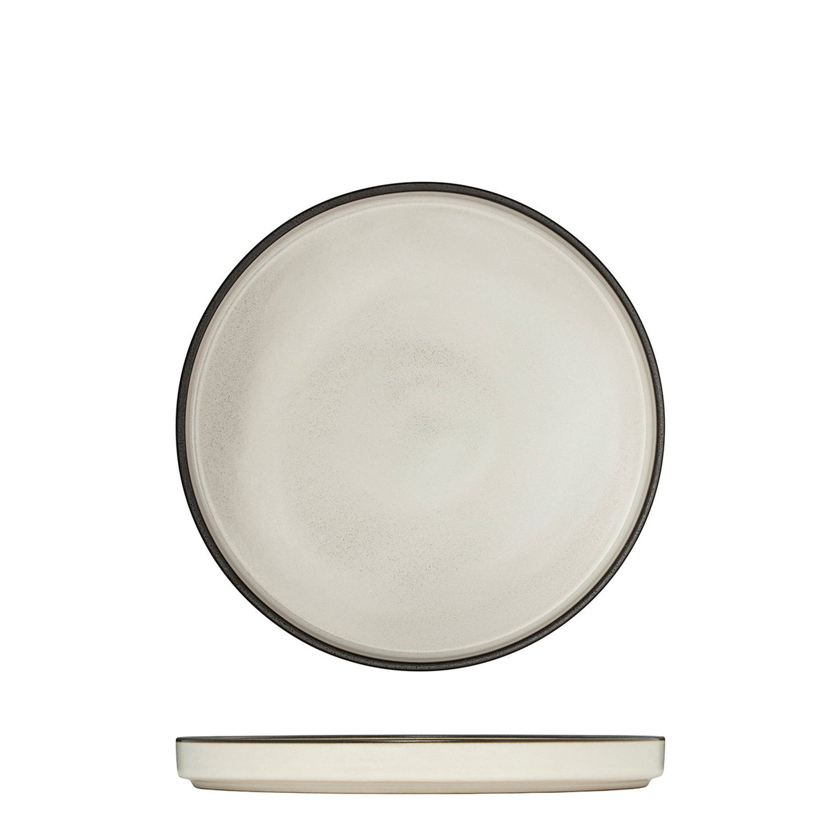Round Stackable Plate - 200Mm, Dusted White from Luzerne. made out of Ceramic and sold in boxes of 6. Hospitality quality at wholesale price with The Flying Fork!