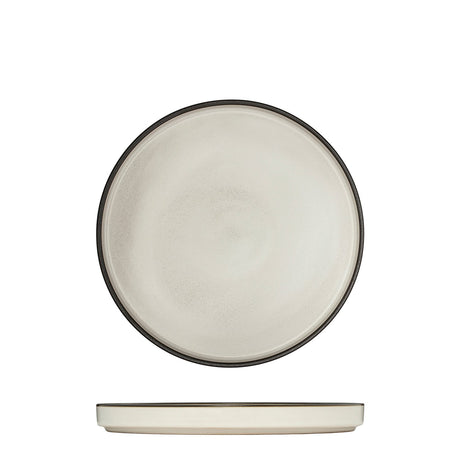 Round Stackable Plate - 200Mm, Dusted White from Luzerne. made out of Ceramic and sold in boxes of 6. Hospitality quality at wholesale price with The Flying Fork!