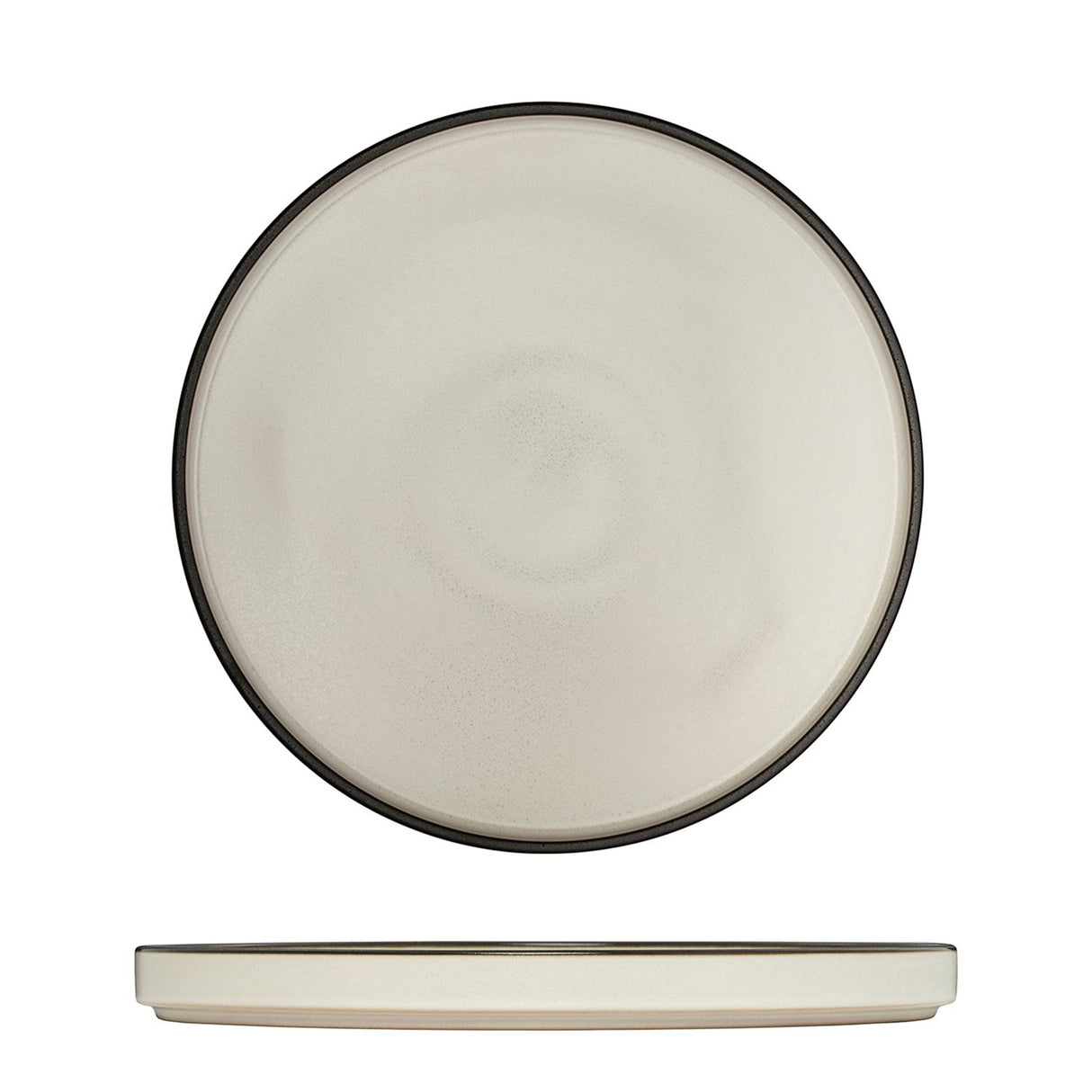 Round Stackable Plate - 235Mm, Dusted White from Luzerne. made out of Ceramic and sold in boxes of 4. Hospitality quality at wholesale price with The Flying Fork!