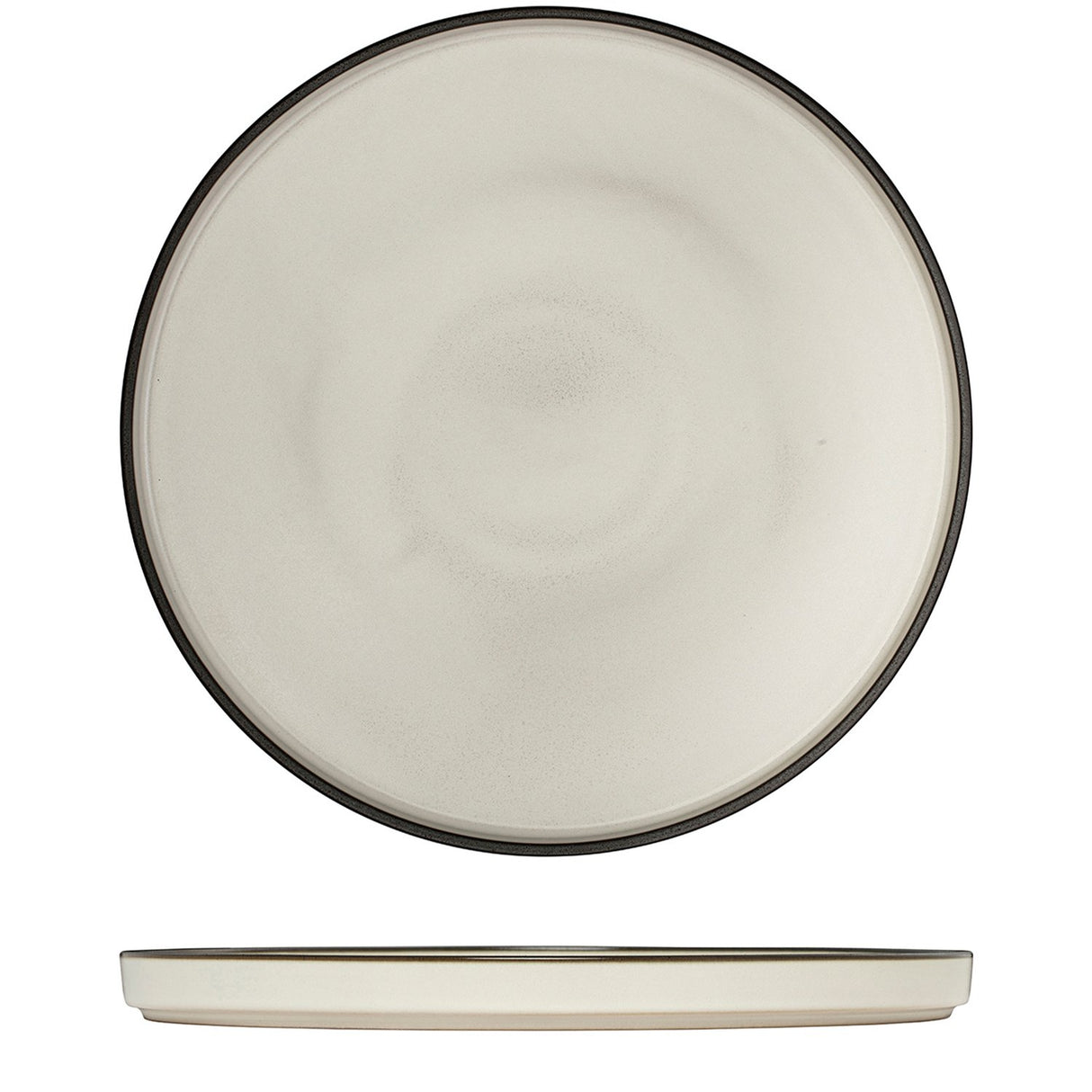 Round Stackable Plate - 270Mm, Dusted White from Luzerne. made out of Ceramic and sold in boxes of 3. Hospitality quality at wholesale price with The Flying Fork!
