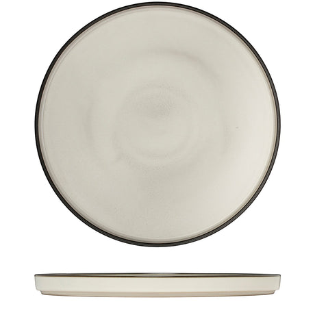 Round Stackable Plate - 270Mm, Dusted White from Luzerne. made out of Ceramic and sold in boxes of 3. Hospitality quality at wholesale price with The Flying Fork!