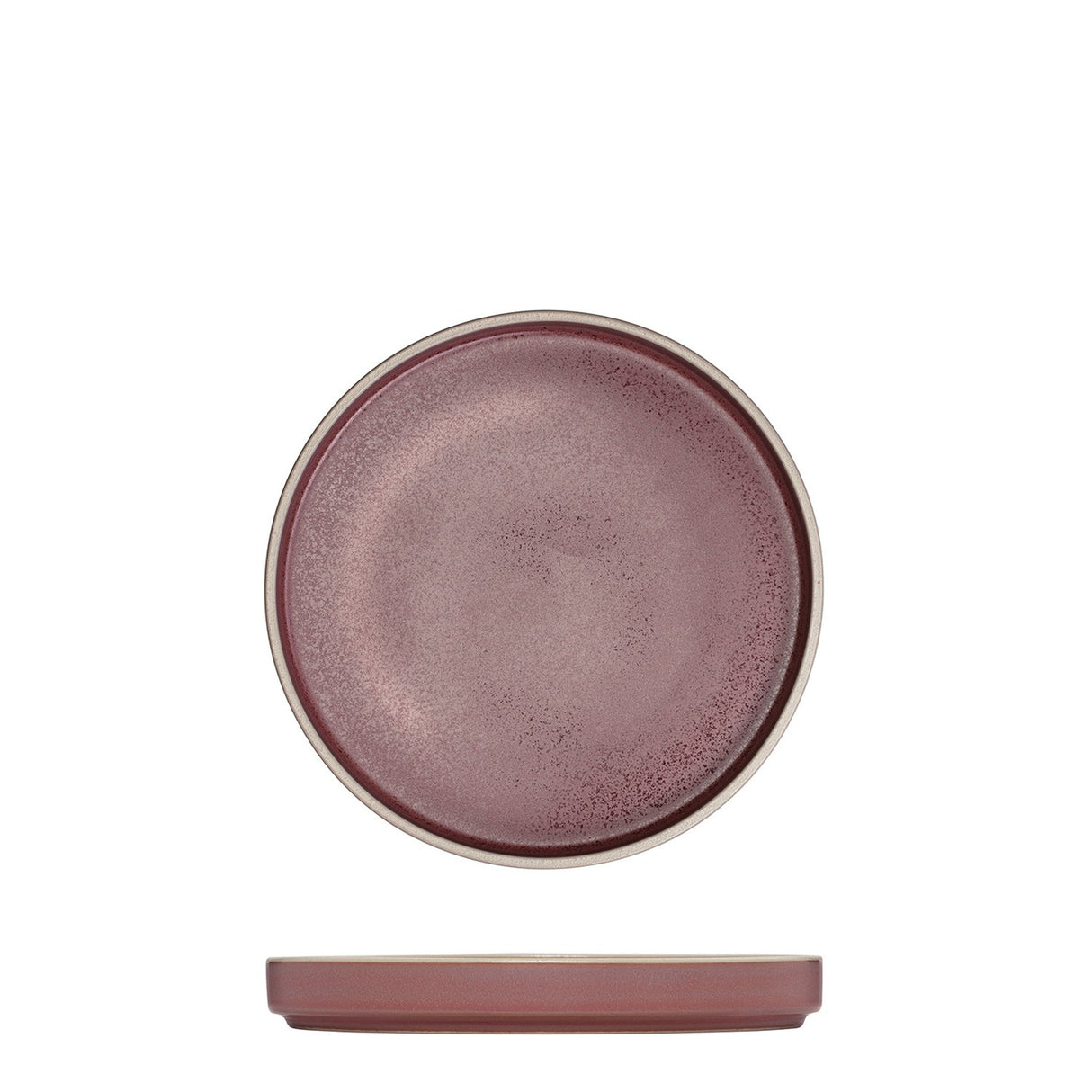 Round Stackable Plate - 160Mm, Smokey Plum from Luzerne. Matt Finish, made out of Ceramic and sold in boxes of 6. Hospitality quality at wholesale price with The Flying Fork!