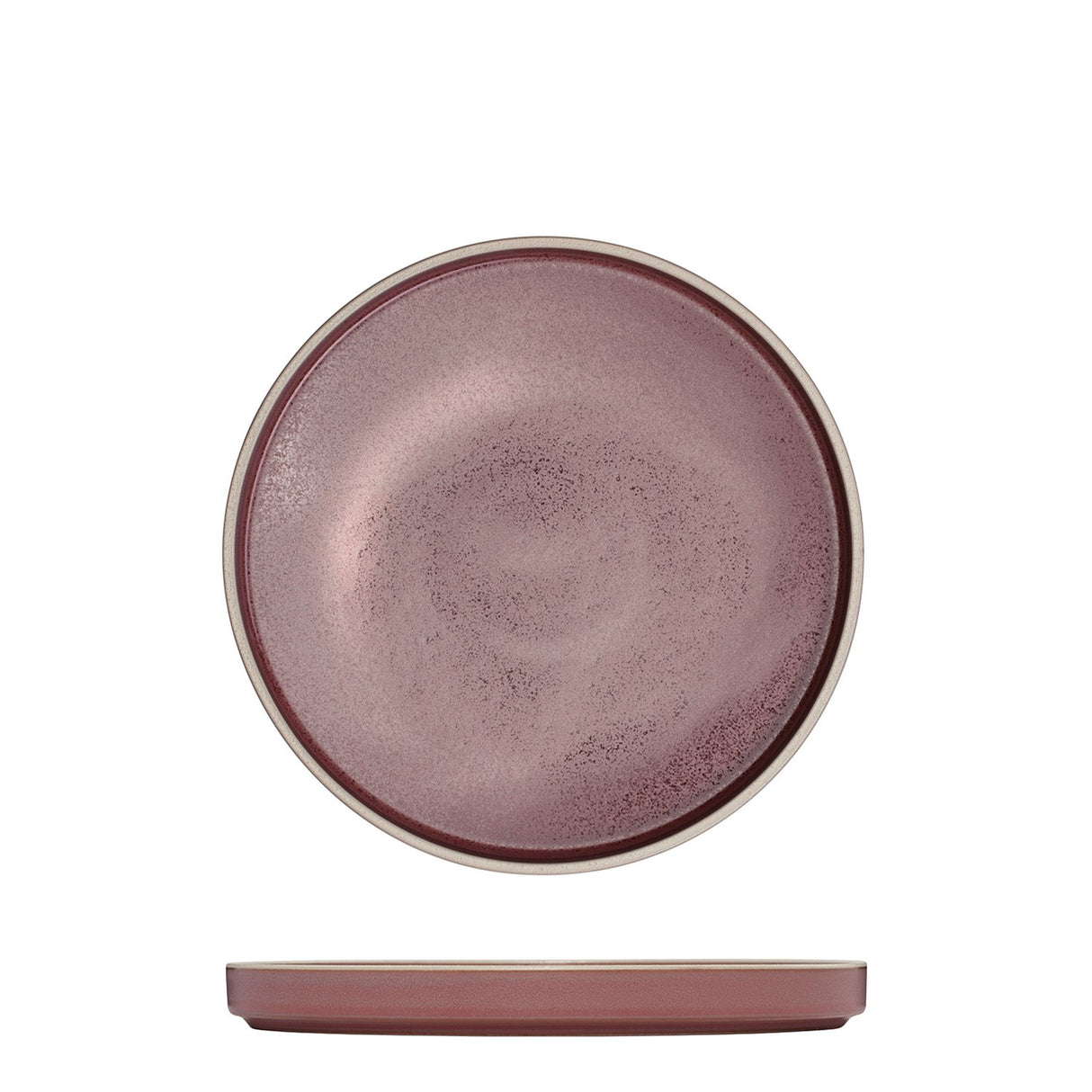 Round Stackable Plate - 200Mm, Smokey Plum from Luzerne. Matt Finish, made out of Ceramic and sold in boxes of 6. Hospitality quality at wholesale price with The Flying Fork!