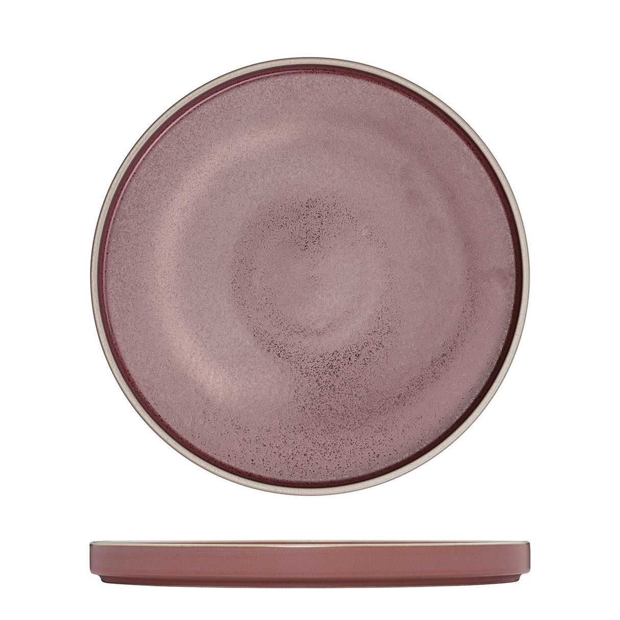 Round Stackable Plate - 235Mm, Smokey Plum from Luzerne. Matt Finish, made out of Ceramic and sold in boxes of 4. Hospitality quality at wholesale price with The Flying Fork!