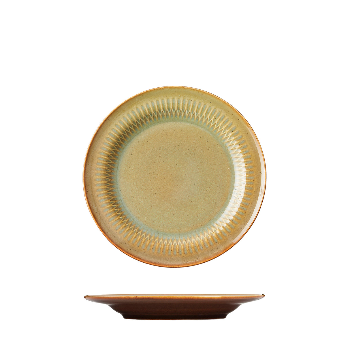 Round Rim Plate - 170Mm, Cinnamon from Luzerne. made out of Ceramic and sold in boxes of 6. Hospitality quality at wholesale price with The Flying Fork!