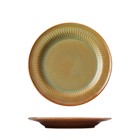 Round Rim Plate - 210Mm, Cinnamon from Luzerne. made out of Ceramic and sold in boxes of 6. Hospitality quality at wholesale price with The Flying Fork!
