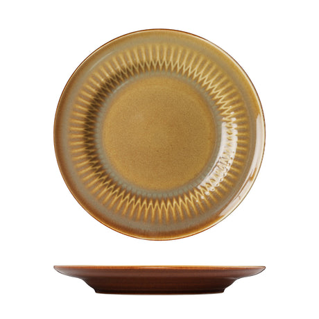 Round Rim Plate - 230Mm, Cinnamon from Luzerne. made out of Ceramic and sold in boxes of 6. Hospitality quality at wholesale price with The Flying Fork!