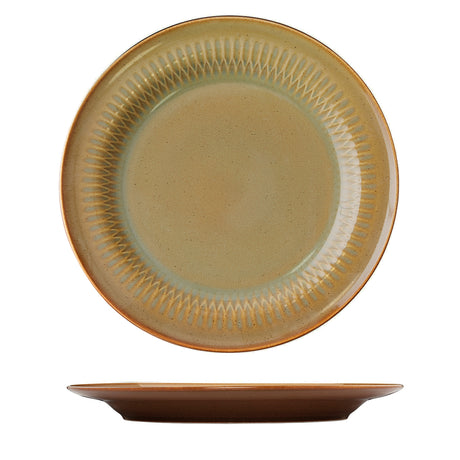 Round Rim Plate - 270Mm, Cinnamon from Luzerne. made out of Ceramic and sold in boxes of 4. Hospitality quality at wholesale price with The Flying Fork!