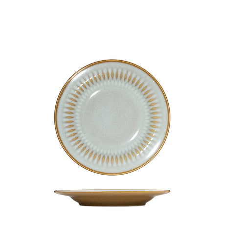 Round Rim Plate - 170Mm, Almond from Luzerne. made out of Ceramic and sold in boxes of 6. Hospitality quality at wholesale price with The Flying Fork!