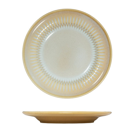 Round Rim Plate - 230Mm, Almond from Luzerne. made out of Ceramic and sold in boxes of 6. Hospitality quality at wholesale price with The Flying Fork!