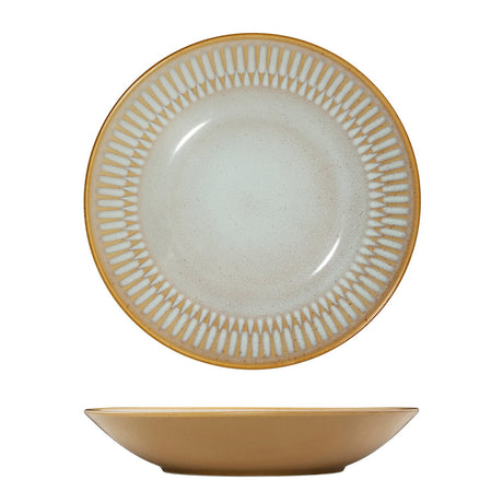 Round Deep Bowl/Plate - 230Mm, Almond from Luzerne. made out of Ceramic and sold in boxes of 4. Hospitality quality at wholesale price with The Flying Fork!