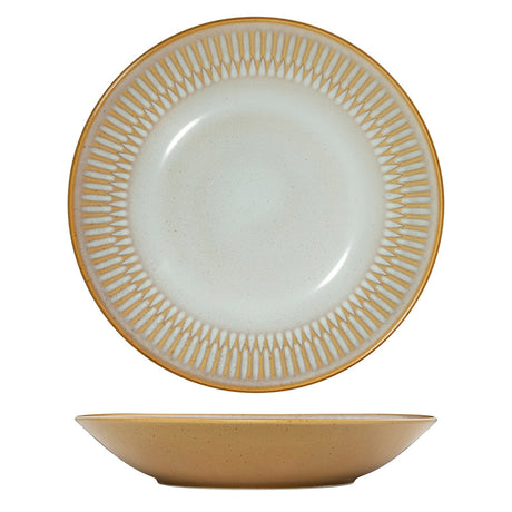 Round Deep Bowl/Plate - 260Mm, Almond from Luzerne. made out of Ceramic and sold in boxes of 4. Hospitality quality at wholesale price with The Flying Fork!