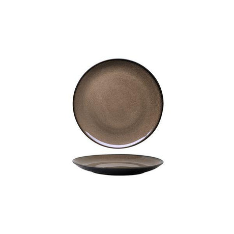 ROUND PLATE - COUPE, 180mm, CHESTNUT