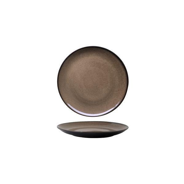 ROUND PLATE - COUPE, 180mm, CHESTNUT