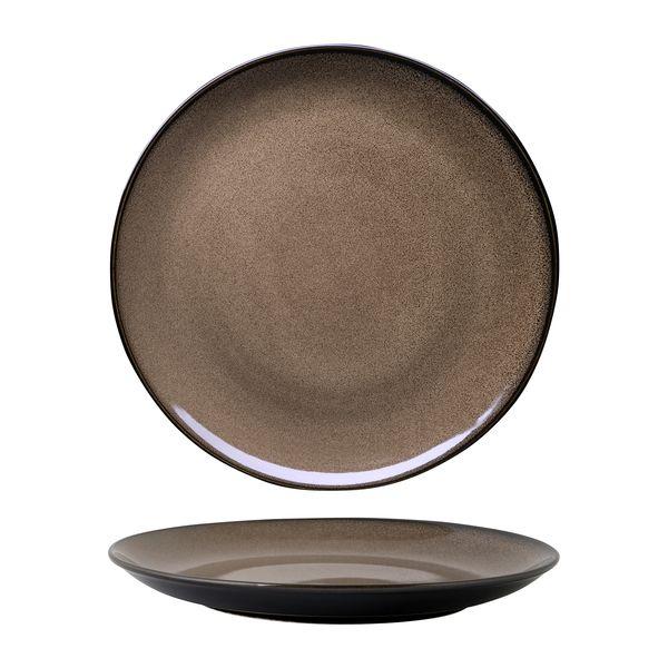 ROUND PLATE - COUPE, 310mm, CHESTNUT
