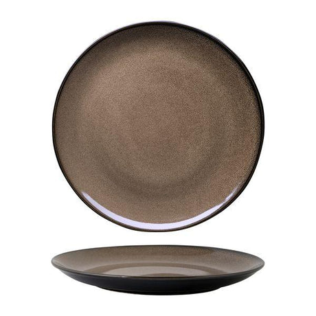 ROUND PLATE - COUPE, 310mm, CHESTNUT