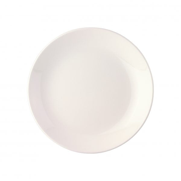 Coupe Round Plate (B0543) - 210mm, Ascot from Royal Bone China. made out of Bone China and sold in boxes of 6. Hospitality quality at wholesale price with The Flying Fork!