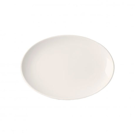 Coupe Oval Platter (B0587) - 380mm, Ascot from Royal Bone China. made out of Bone China and sold in boxes of 1. Hospitality quality at wholesale price with The Flying Fork! 