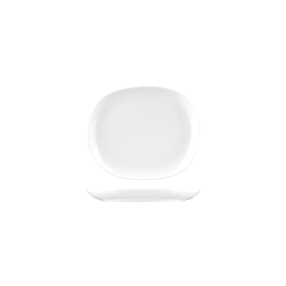 Oval Coupe Plate - 170x150mm, Ora White from Sango. made out of Ceramic and sold in boxes of 1. Hospitality quality at wholesale price with The Flying Fork!