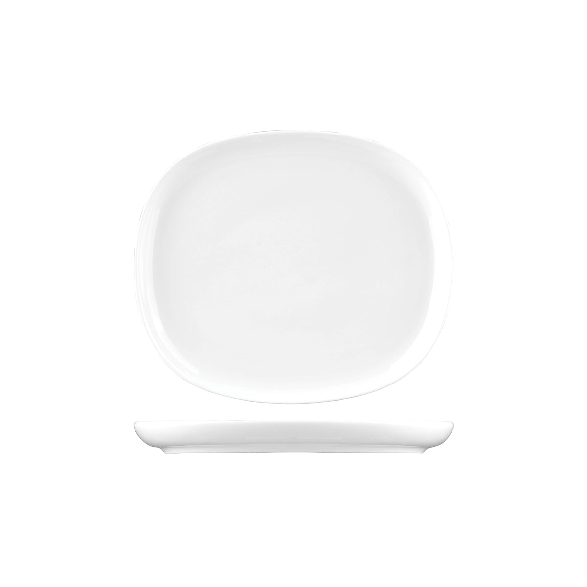 Oval Coupe Plate - 230x200mm, Ora White from Sango. made out of Ceramic and sold in boxes of 1. Hospitality quality at wholesale price with The Flying Fork!