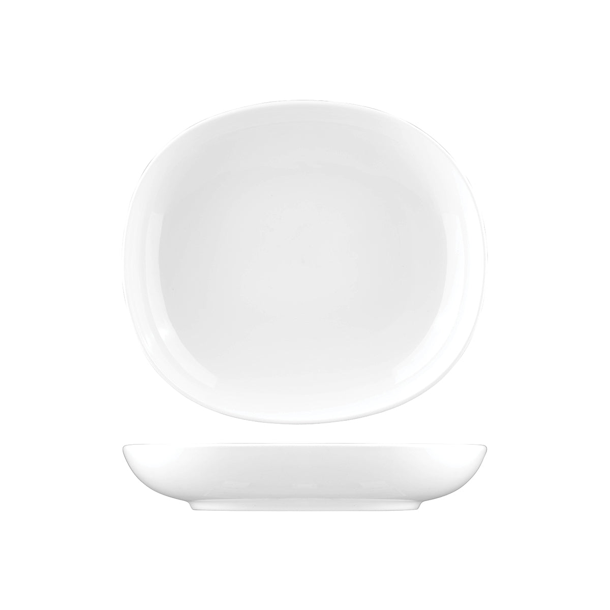 Flat Bowl - 260X230Mm, White from Sango. made out of Ceramic and sold in boxes of 6. Hospitality quality at wholesale price with The Flying Fork!
