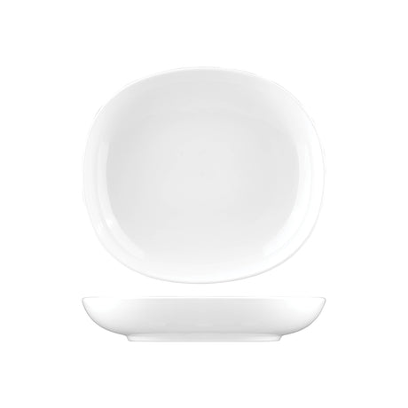 Flat Bowl - 260X230Mm, White from Sango. made out of Ceramic and sold in boxes of 6. Hospitality quality at wholesale price with The Flying Fork!