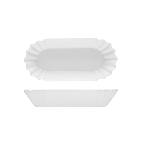 Paper Look Hot Dog Plate - 215x100mm, Fortessa Food Truck from Fortessa. made out of Ceramic and sold in boxes of 4. Hospitality quality at wholesale price with The Flying Fork!