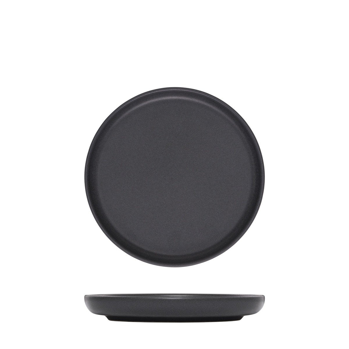 Round Plate - 175Mm, Black from Eclipse. Matt Finish, made out of Ceramic and sold in boxes of 6. Hospitality quality at wholesale price with The Flying Fork!