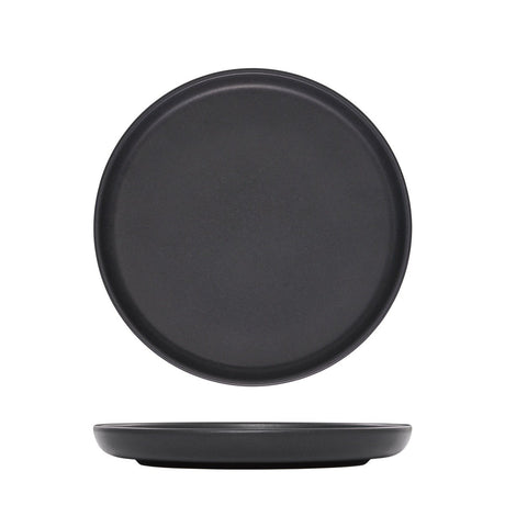 Round Plate - 220Mm, Black from Eclipse. Matt Finish, made out of Ceramic and sold in boxes of 6. Hospitality quality at wholesale price with The Flying Fork!