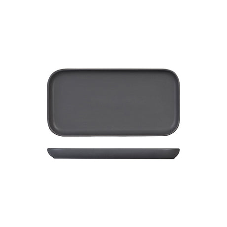Rectangular Tray - 250x130x20mm, Servire, Slate from Bevande. Matt Finish, made out of Porcelain and sold in boxes of 4. Hospitality quality at wholesale price with The Flying Fork!