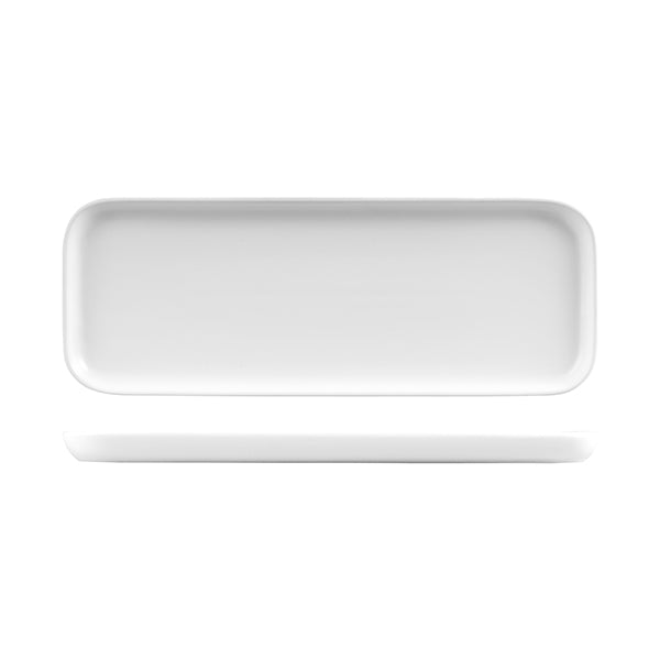 Rectangular Tray - 350x130x20mm, Servire, Bianco from Bevande. Matt Finish, made out of Porcelain and sold in boxes of 4. Hospitality quality at wholesale price with The Flying Fork!