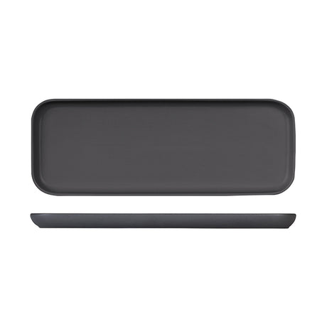 Rectangular Tray - 350x130x20mm, Servire, Slate from Bevande. Matt Finish, made out of Porcelain and sold in boxes of 4. Hospitality quality at wholesale price with The Flying Fork!