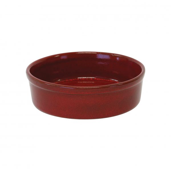 Round Dish-Tapas - 110x30mm, Artistica, Reactive Red from tablekraft. made out of Stoneware and sold in boxes of 4. Hospitality quality at wholesale price with The Flying Fork!