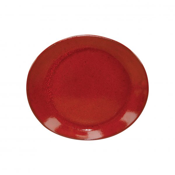 Oval Plate - 295x250mm, Reactive, Artistica, Red from tablekraft. made out of Stoneware and sold in boxes of 4. Hospitality quality at wholesale price with The Flying Fork!