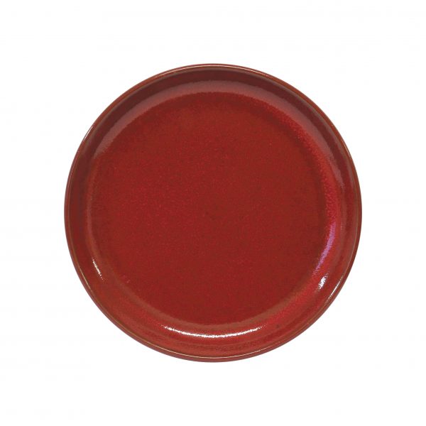Round Plate - 240mm, Red Reactive from tablekraft. made out of Stoneware and sold in boxes of 4. Hospitality quality at wholesale price with The Flying Fork!