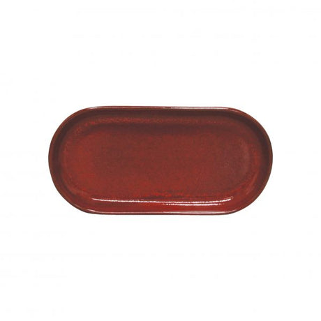 Oval Coupe Plate - 300x140mm, Artistica, Reactive Red from tablekraft. made out of Stoneware and sold in boxes of 4. Hospitality quality at wholesale price with The Flying Fork!