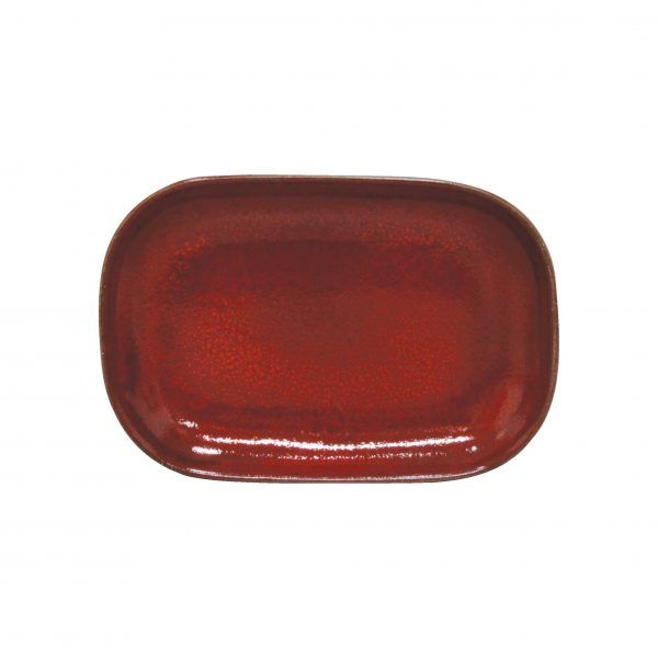 Rectangular Plate Coupe - 240x160mm, Artistica, Reactive Red from tablekraft. made out of Stoneware and sold in boxes of 4. Hospitality quality at wholesale price with The Flying Fork!
