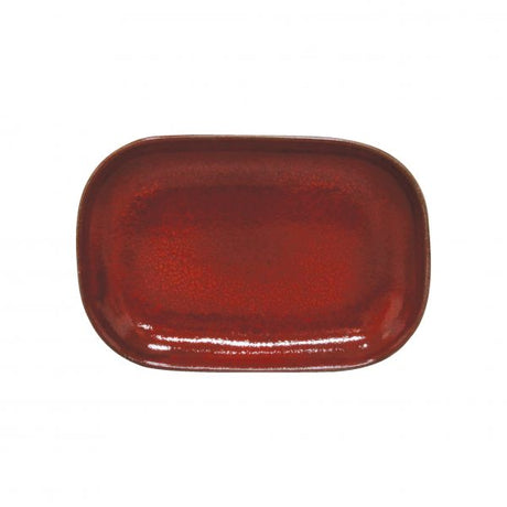 Rectangular Plate Coupe - 240x160mm, Artistica, Reactive Red from tablekraft. made out of Stoneware and sold in boxes of 4. Hospitality quality at wholesale price with The Flying Fork!