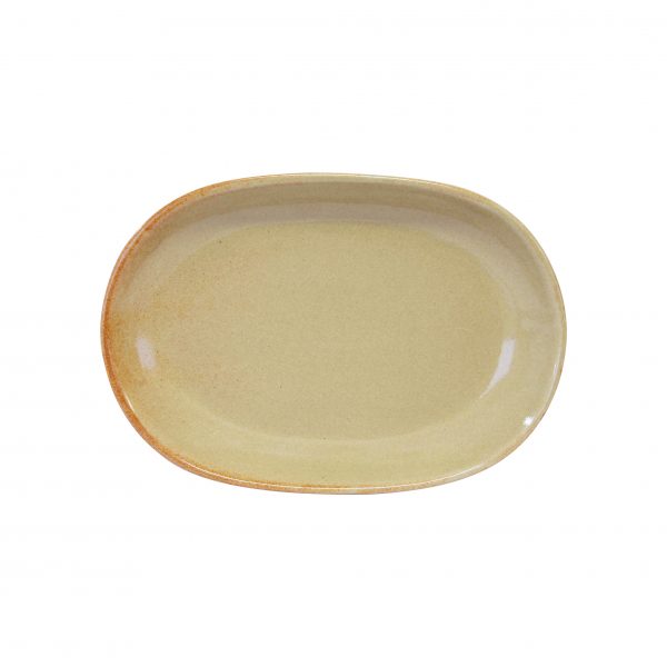 Oval Serving Platter - 305x210mm, Artistica, Flame from tablekraft. made out of Stoneware and sold in boxes of 1. Hospitality quality at wholesale price with The Flying Fork!