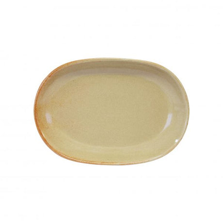 Oval Serving Platter - 305x210mm, Artistica, Flame from tablekraft. made out of Stoneware and sold in boxes of 1. Hospitality quality at wholesale price with The Flying Fork!