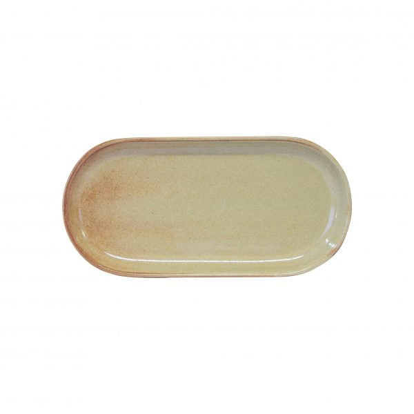Oval Plate Coupe - 300x140mm, Artistica, Flame from tablekraft. made out of Stoneware and sold in boxes of 4. Hospitality quality at wholesale price with The Flying Fork!
