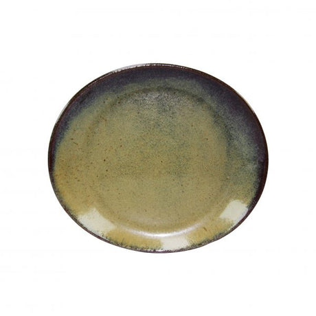 Oval Plate - 210x190mm, Artistica, Reactive Brown from tablekraft. made out of Stoneware and sold in boxes of 4. Hospitality quality at wholesale price with The Flying Fork!
