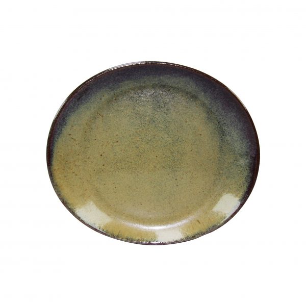 Oval Plate - 250x220mm, Artistica, Reactive Brown from tablekraft. made out of Stoneware and sold in boxes of 4. Hospitality quality at wholesale price with The Flying Fork!