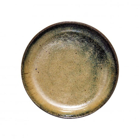 Round Plate - 270mm, Rolled Edge, Reactive Brown from tablekraft. made out of Stoneware and sold in boxes of 4. Hospitality quality at wholesale price with The Flying Fork!