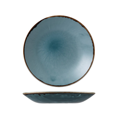 Round Deep Coupe Plate - 255mm, 35mm, Blue, Dudson