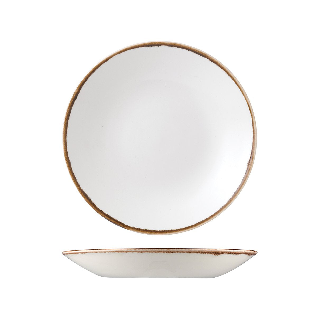Round Deep Coupe Plate - 255mm, 35mm, Natural, Dudson