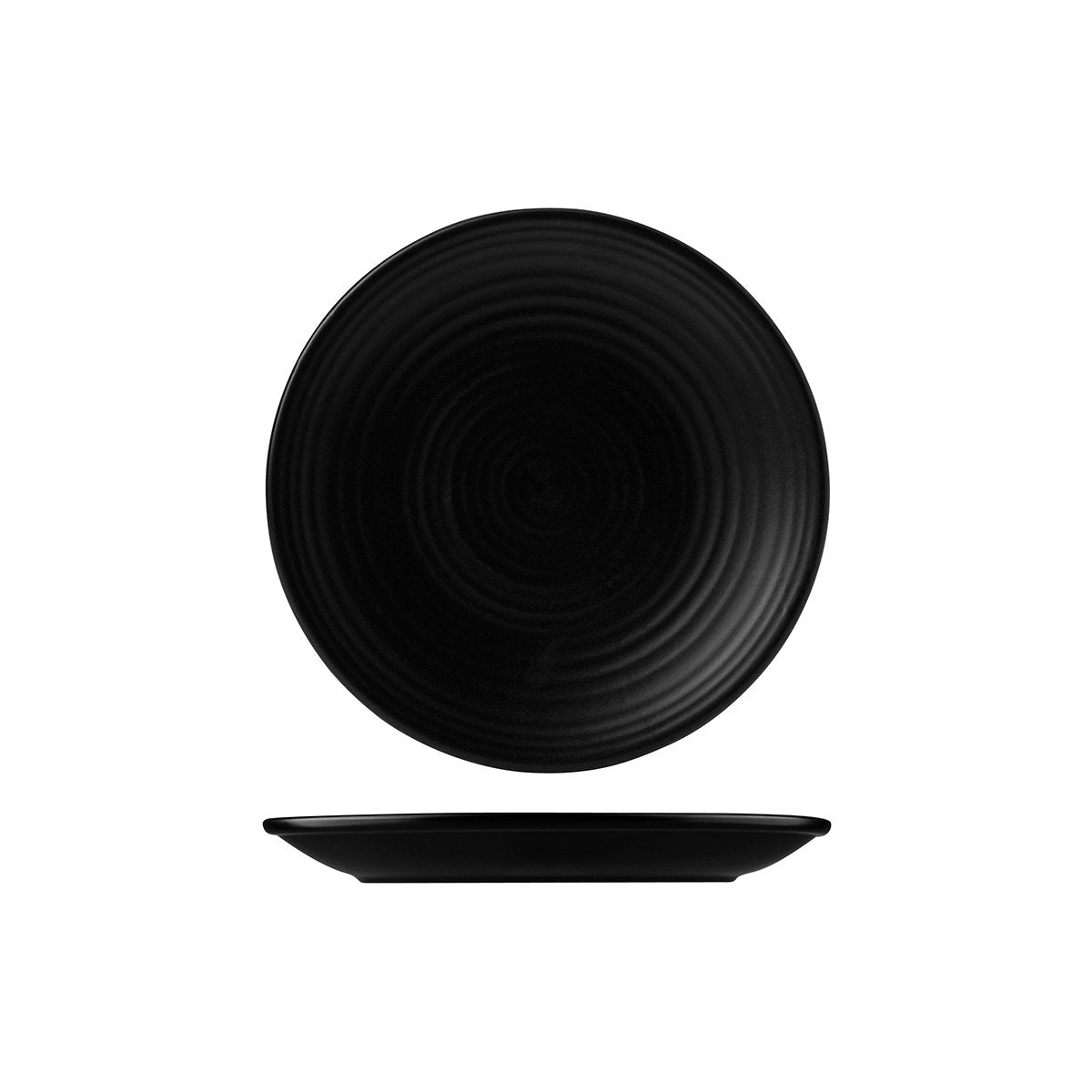 Round Coupe Plate - 205mm, Jet, Dudson