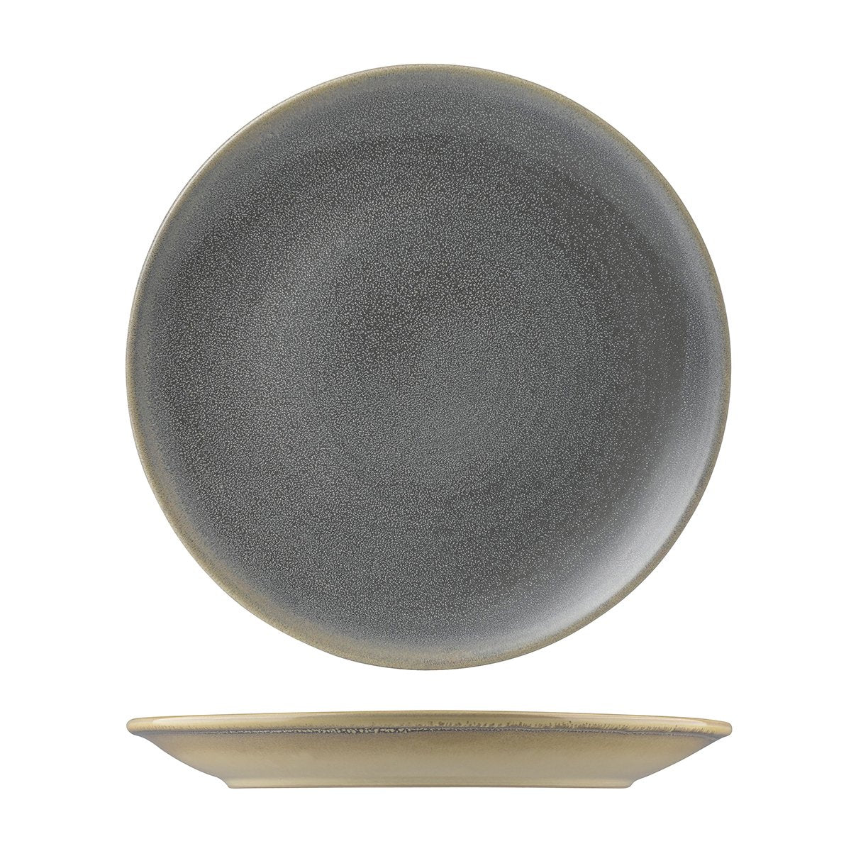 Round Coupe Plate - 273mm, Granite, Dudson